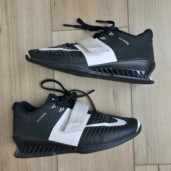 Nike Romaleos 3 Weightlifting Black/White Specialty Shoe Women Sz 8.5 878557-001 - Picture 1 of 9